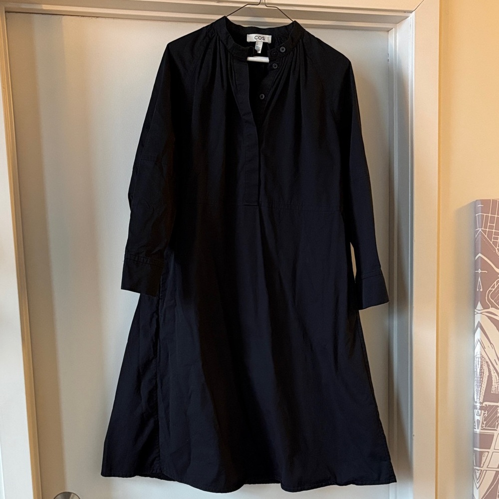 COS Midnight Black Long Sleeve Dress